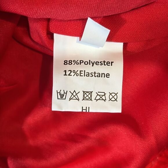 Women’s Short Red Strapless Sequined BodyCon Party Dress with Feathers Size L - Picture 15 of 16